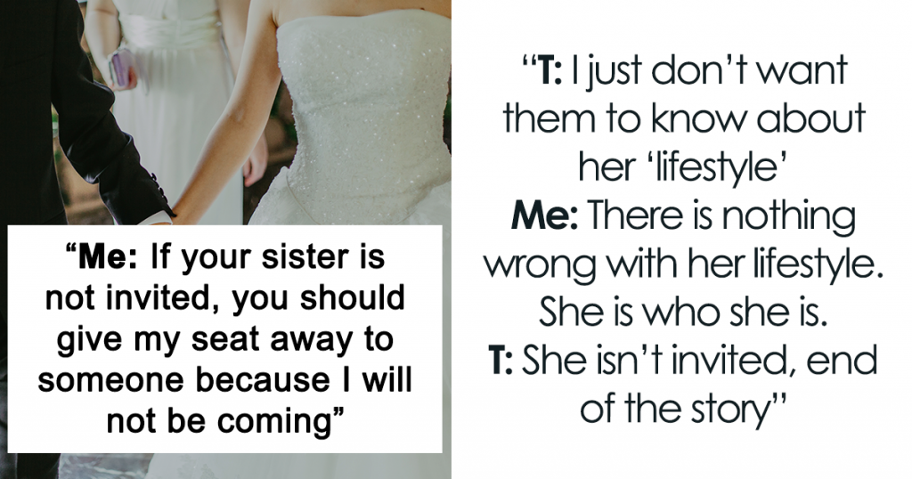 Bride Doesn’t Invite Sister To The Wedding Because Of Her Sexuality, Freaks Out When Her Mother Refuses To Come Too Woman Doesnt Invite Bisexual Sister Wedding Mom Refuses Attend Fb 6260149b80cbb 1024x538